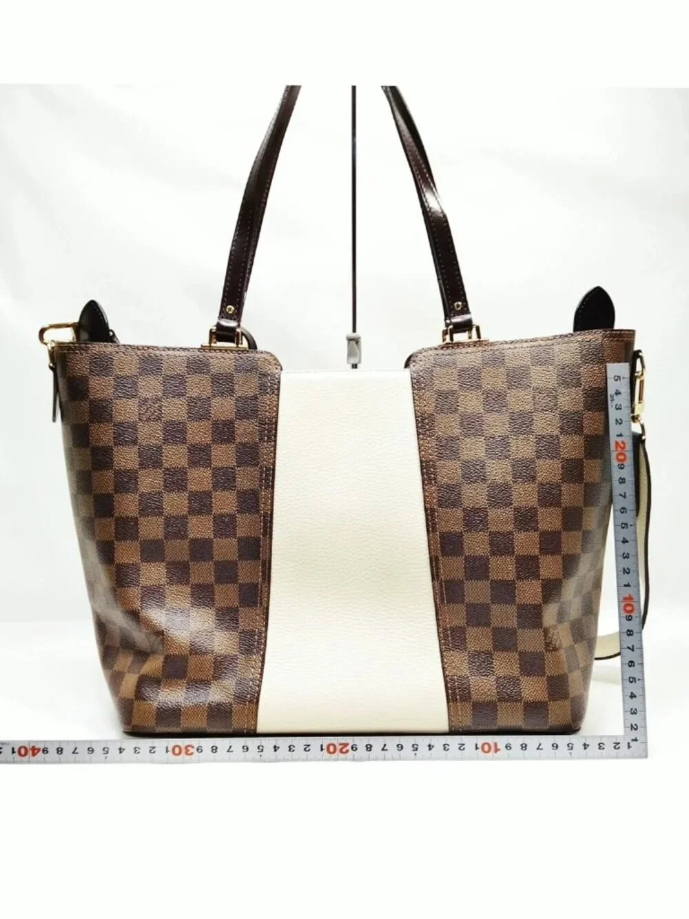 Authentic Louis Vuitton Jersey Damier Ebene Crossbody Tote Bag - Picture 3 of 16